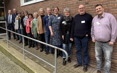 Der neu gewählte Kreiskirchenrat mit den Synodalen (von links) Muther, Buss, Keese, Brandt, Benavidez, Pieper, Suhr, Ahrens, Feuerhake, Henken, Krauel, Götze.