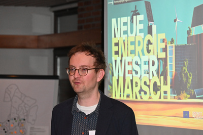 Felix Rodenjohann bei der Einbringung des Antrags zur Gründung einer Energiegenossenschaft.