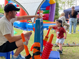 Beim Sommerfest gab es viele Aktionen für junge Familien. 