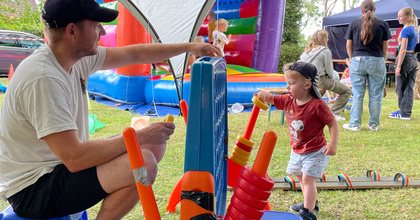 Beim Sommerfest gab es viele Aktionen für junge Familien. 