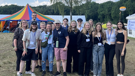 Teilnehmende am Landesjugendcamp der Landeskirche Hannovers 2024